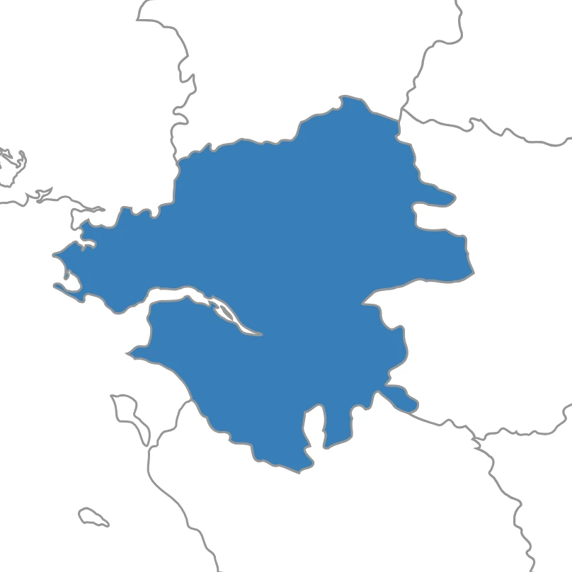 Carte des agences France Déménagement en Loire-Atlantique